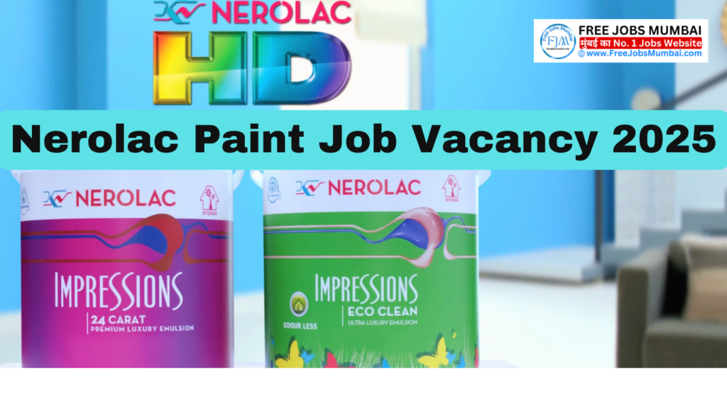 Nerolac Paint Job Vacancy 2025